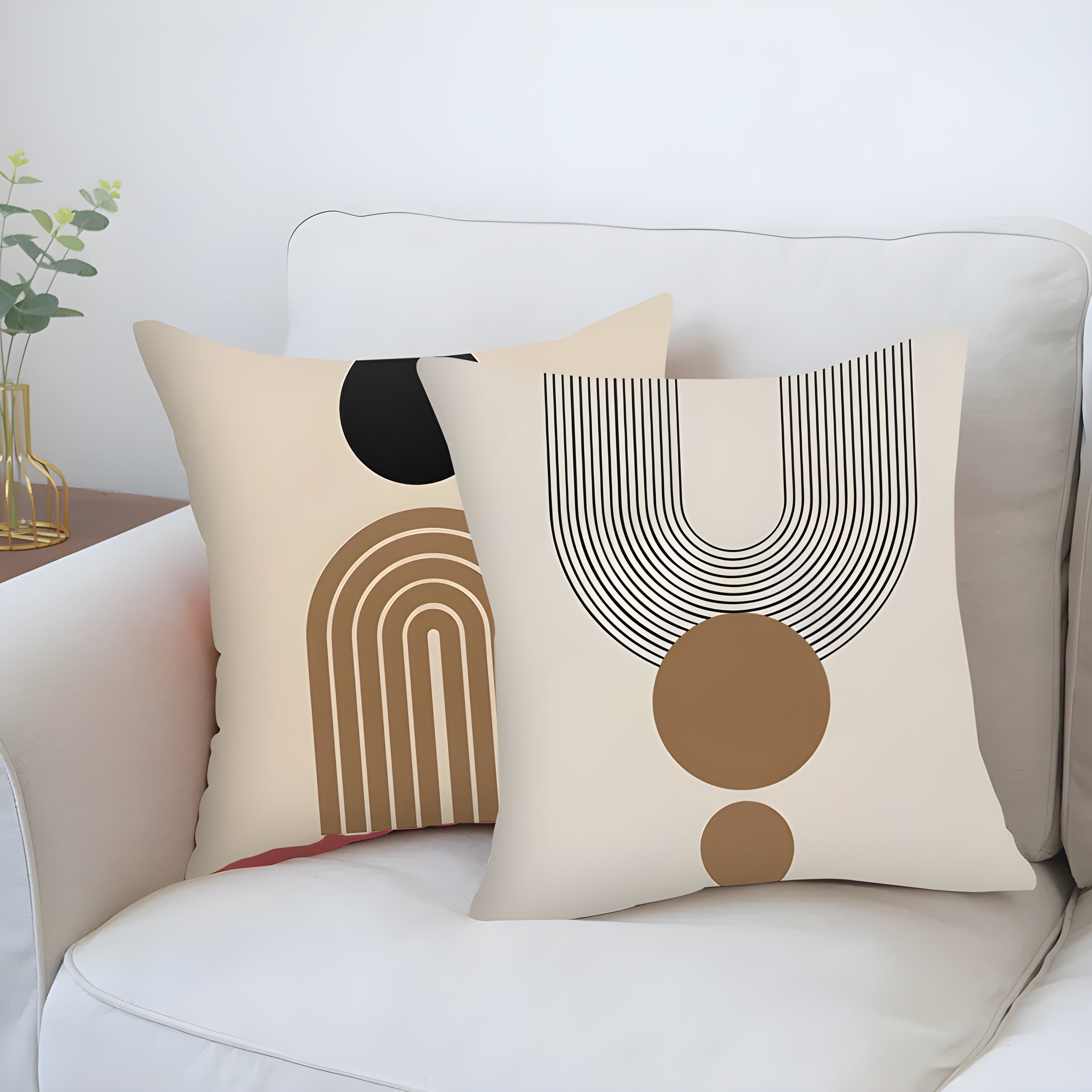 Creatief Abstract Kussen – Stijlvolle Perzikhuid Kussenhoes voor Sofa & Thuisdecor