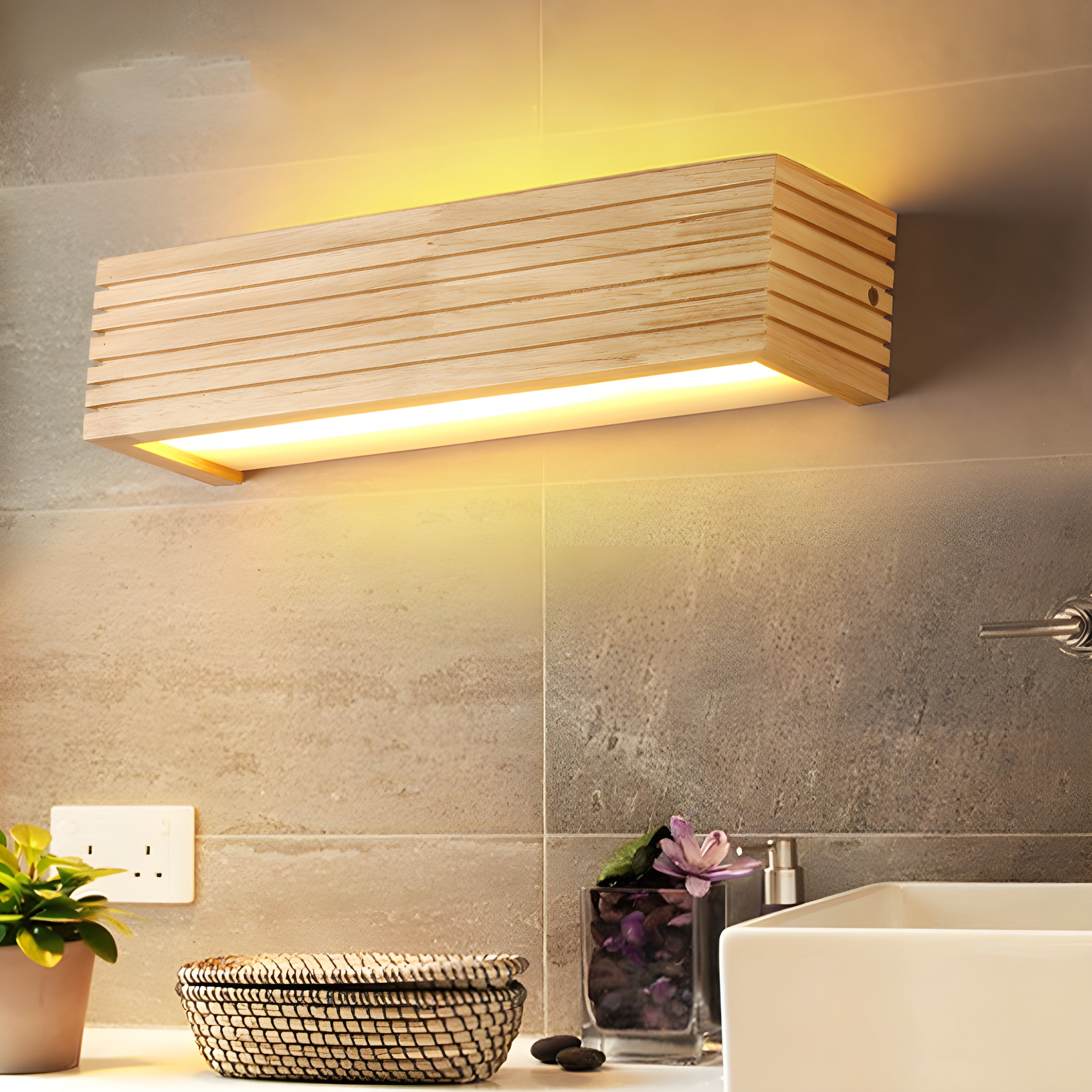 Moderne Houten LED Wandlamp – Tijdloos Scandinavisch Design