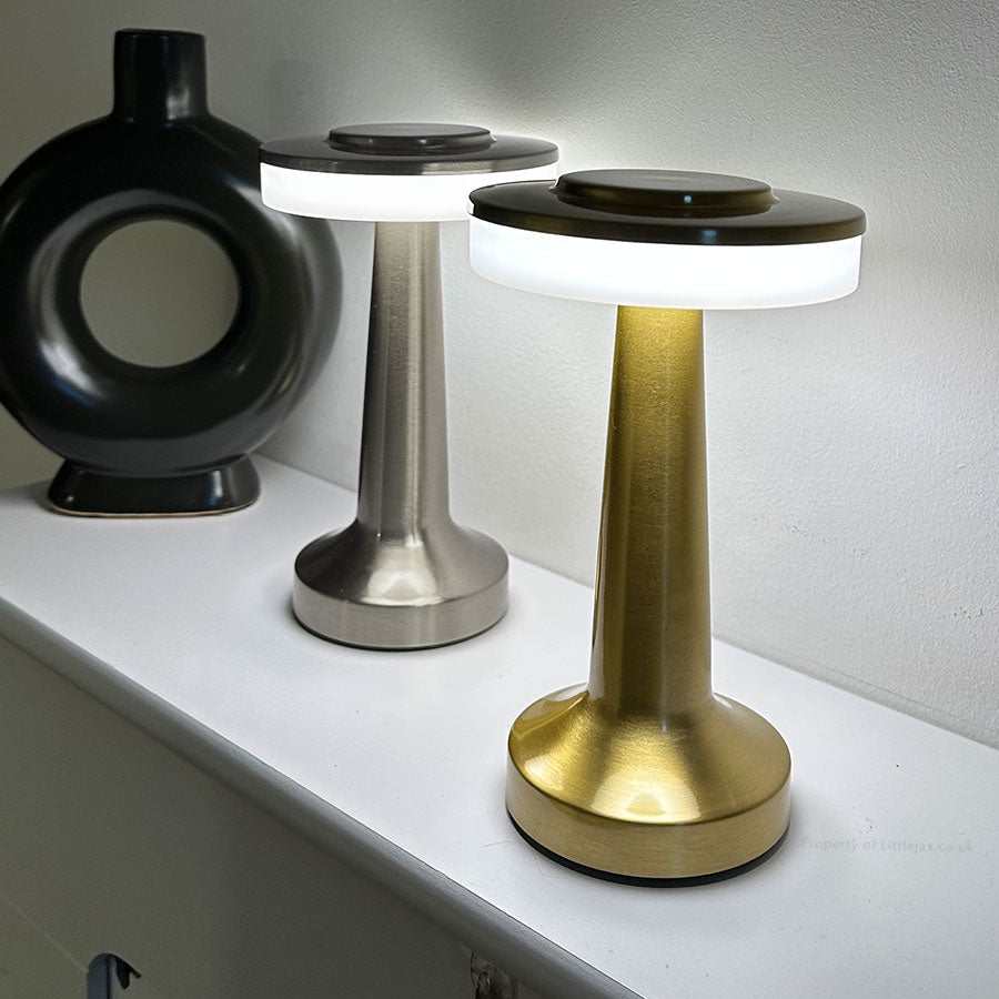 Moderne Draadloze Paddenstoel Lamp – Minimalistisch Design met Drie Lichtkleuren