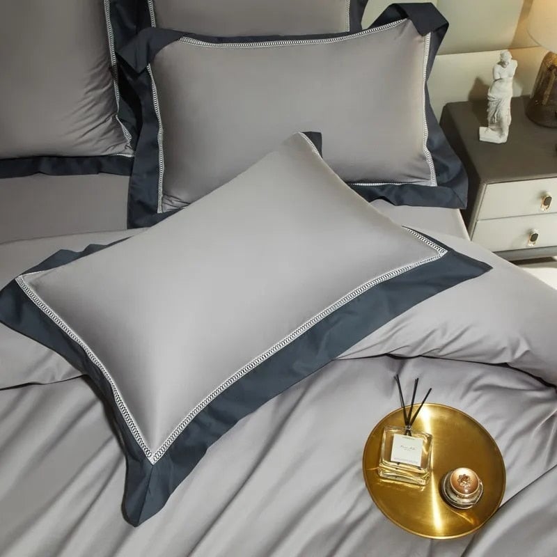 Essence Duvet Cover Set – 1000 TC Egyptisch Katoen met Elegante Randdetails