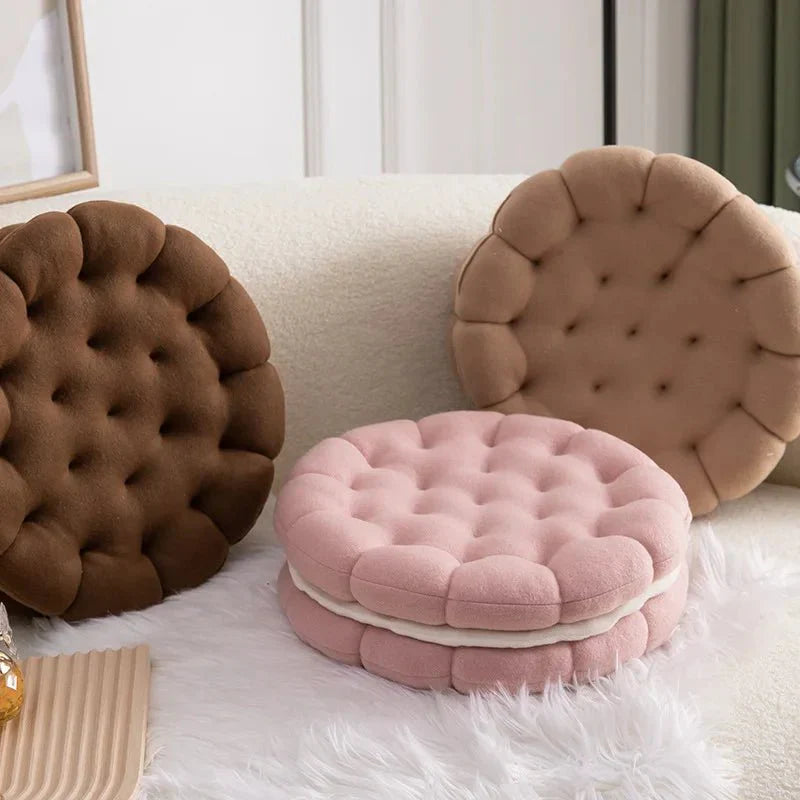 Sandwich Biscuit Sofa Kussen Rond Katoen Geweven Design