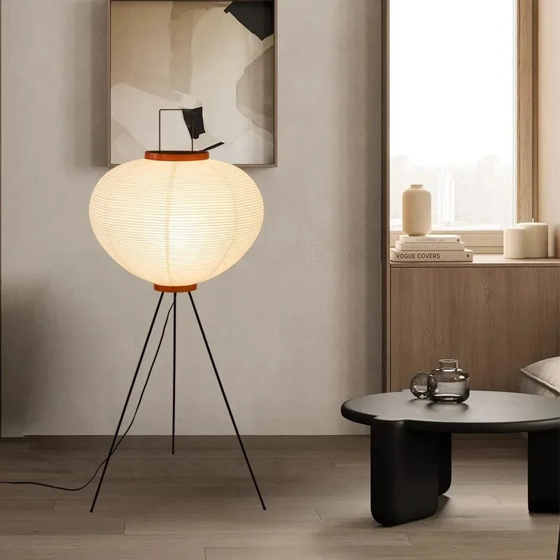 Noguchi Akari Rijstpapier Vloerlamp – Vintage Minimalistische Stijl